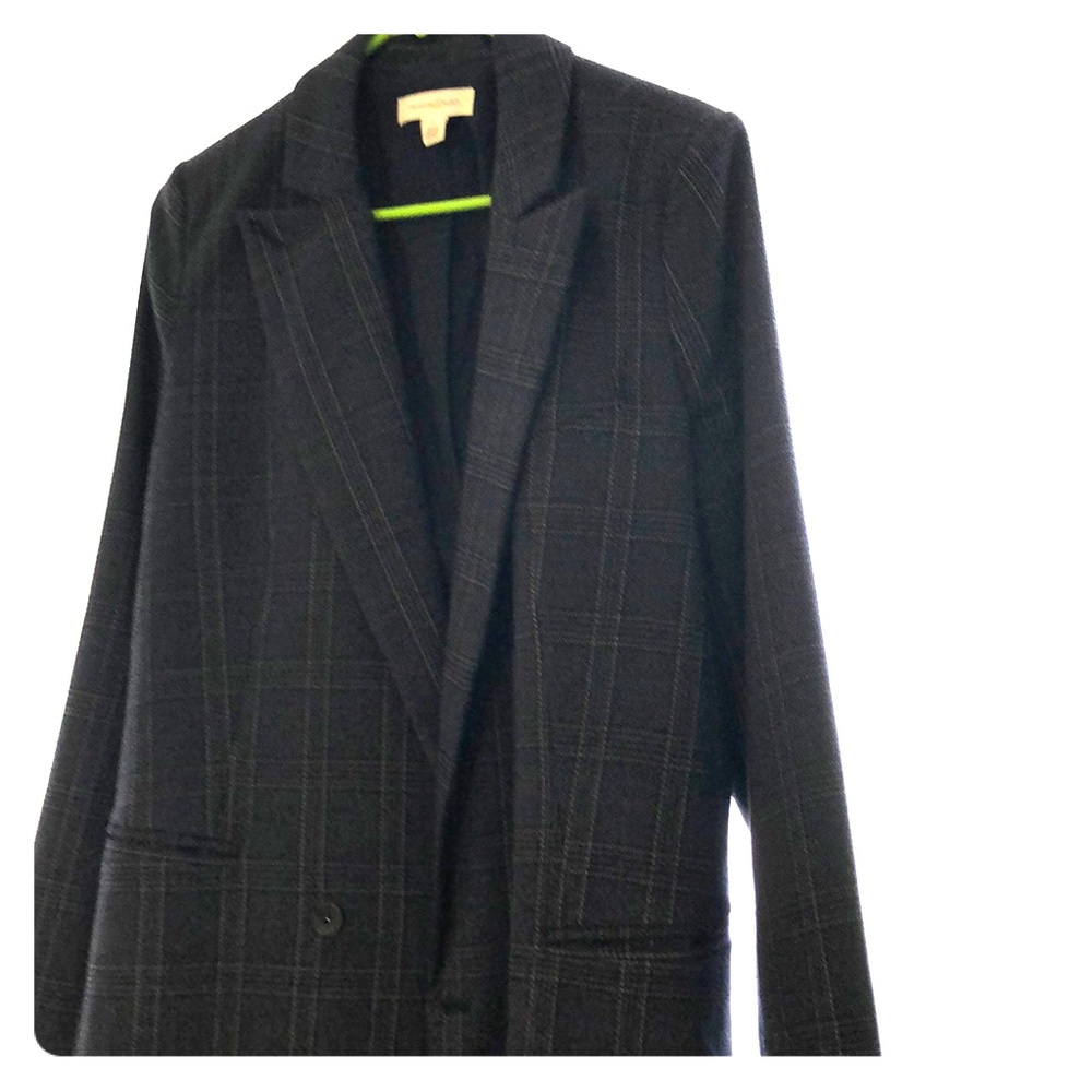 Treasure & Bond Navy plaid blazer
